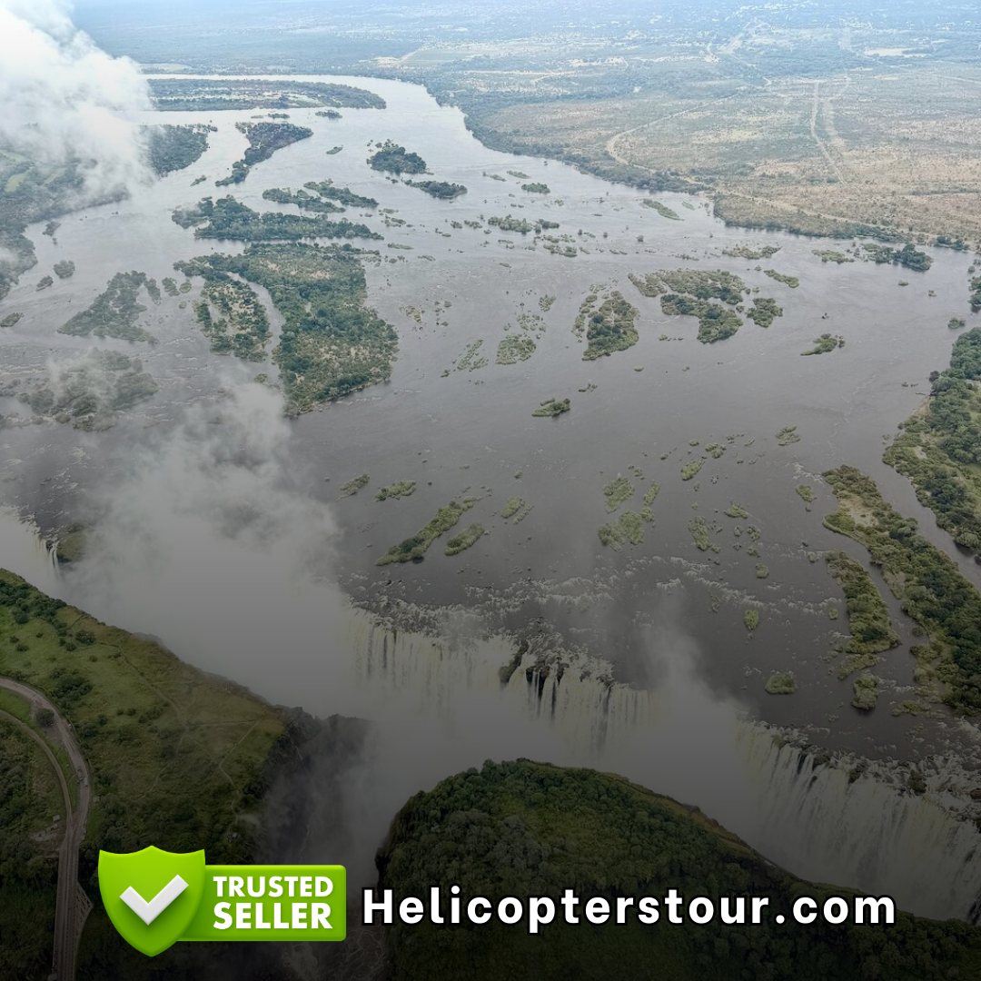 Helicopter Scenic Flight over Victoria Falls 12-13 minutes Flight Review Best Helicopter Tour