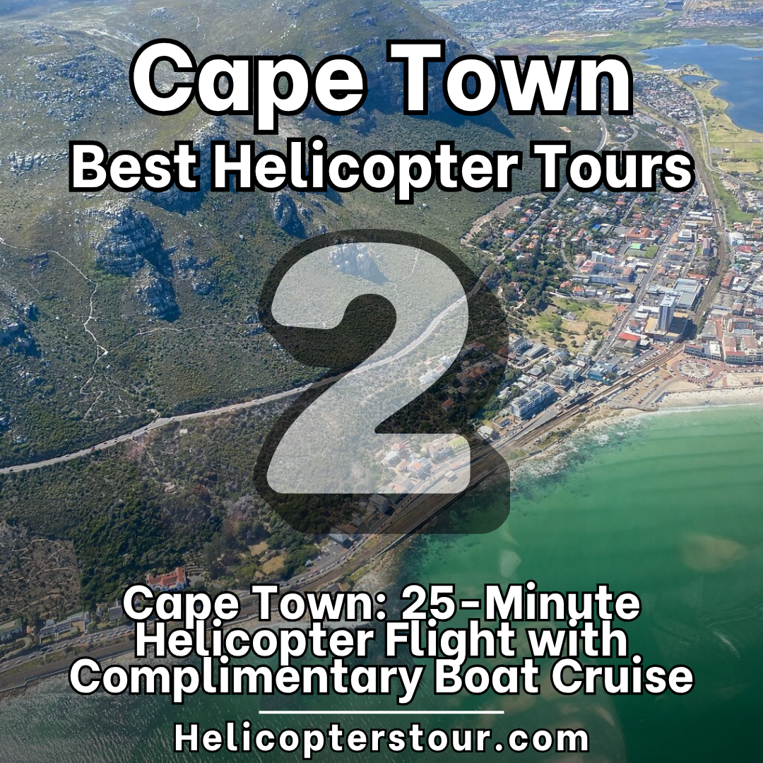 Cape Town: 25-Minute Helicopter Flight with Complimentary Boat Cruise - Top 20 Cape Town Helicopter Tours - Learn more at Helicopterstour.com
