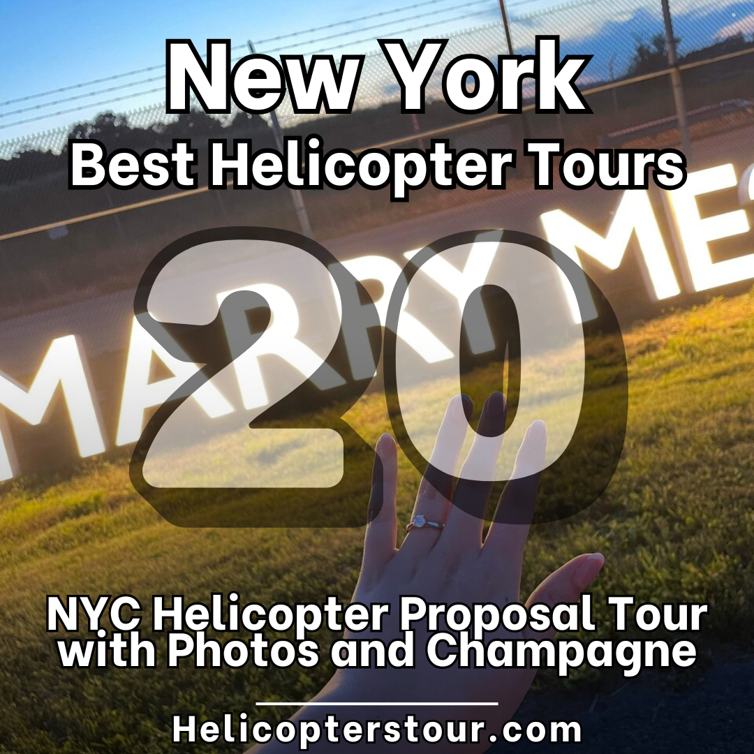 NYC Helicopter Proposal Tour with Photos and Champagne - Top 25 New York City Helicopter Tours - Learn more at Helicopterstour.com