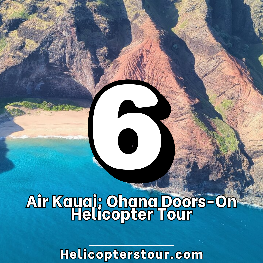 Air Kauai: Ohana Doors-On Helicopter Tour Comfortable doors-on flight above Kauai’s top landmarks including Waimea Canyon, Jurassic Falls, and Napali’s emerald cliffs.