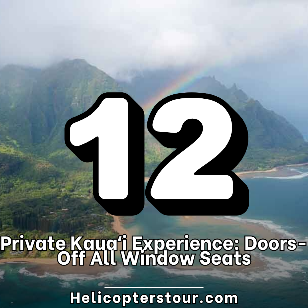 Private Kauaʻi Experience: Doors-Off All Window Seats Exclusive doors-off helicopter ride offering all window seats and close-up views of Mt. Waialeale, Napali cliffs, and Jurassic Park Falls.