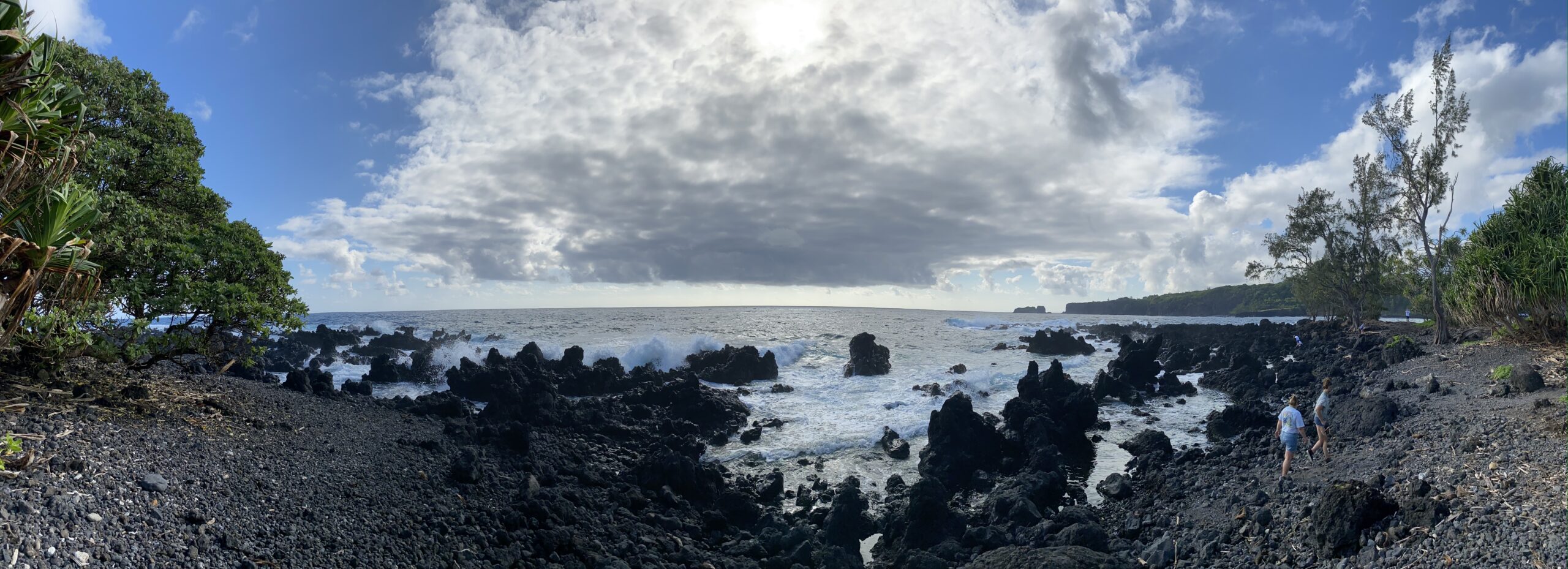 Justin Johnston from Best Helicopter Tours in Maui at a Black sand beach at the end of road to hana 4