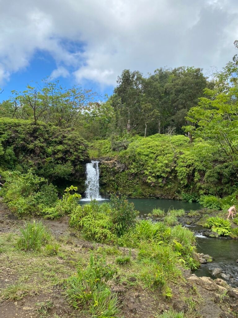Justin Johnston from Best Helicopter Tours in Maui at a Black sand beach at the end of road to hana 5