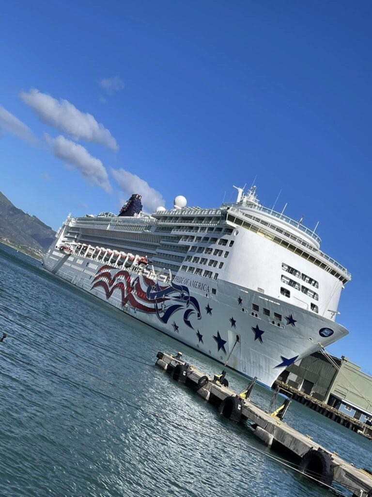 Pride of America Cruise ship docked in Maui