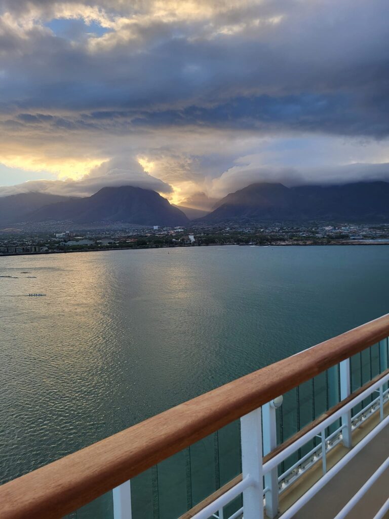 Pride of America Sunset Maui before leaving port