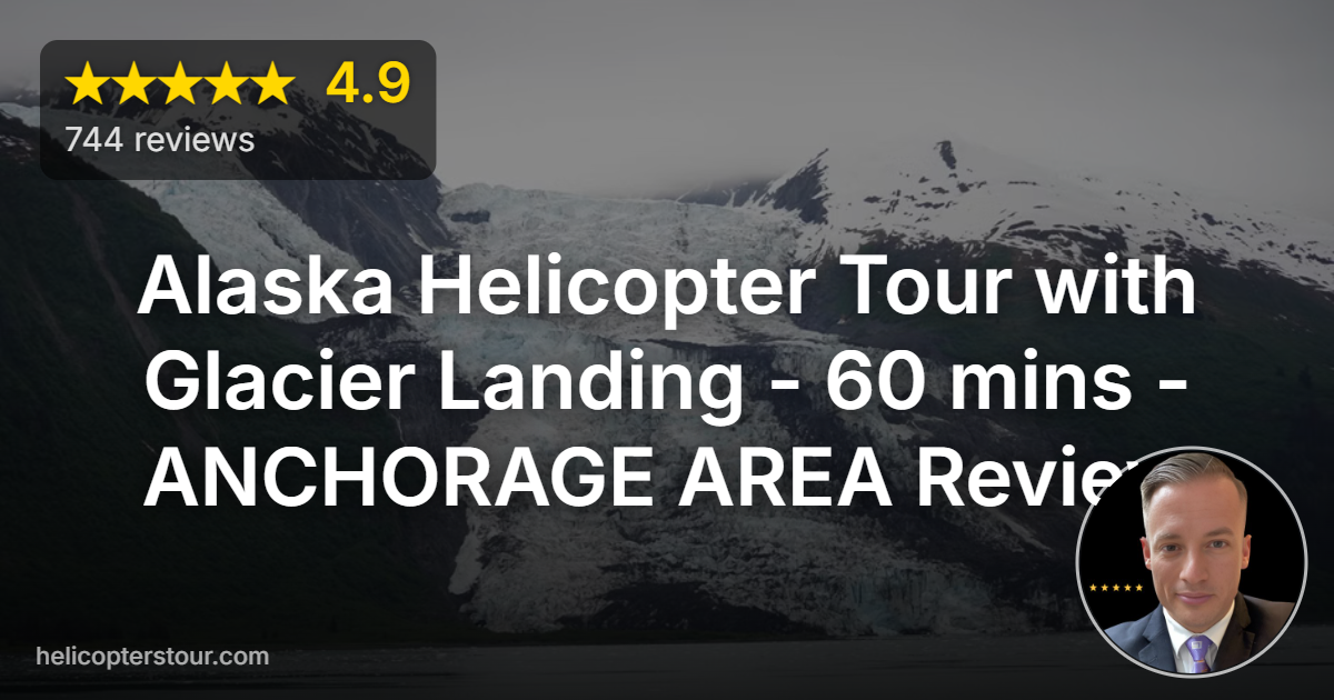 Experience the Alaska Helicopter Tour with Glacier Landing - 60 mins - ANCHORAGE AREA. Land on ancient ice and witness stunning mountain views. Book now!