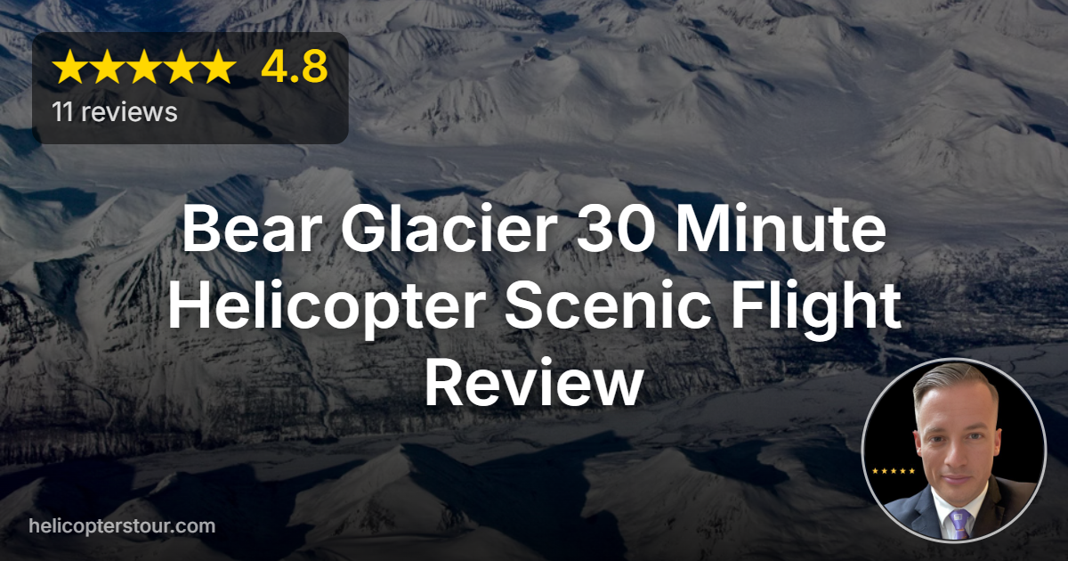 Experience the Bear Glacier 30 Minute Helicopter Scenic Flight in Seward, Alaska. Discover breathtaking ice formations and stunning views on this unforgettable tour!