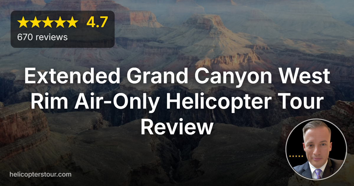 Discover the Extended Grand Canyon West Rim Air-Only Helicopter Tour. Read our honest review of this breathtaking Las Vegas aerial adventure!
