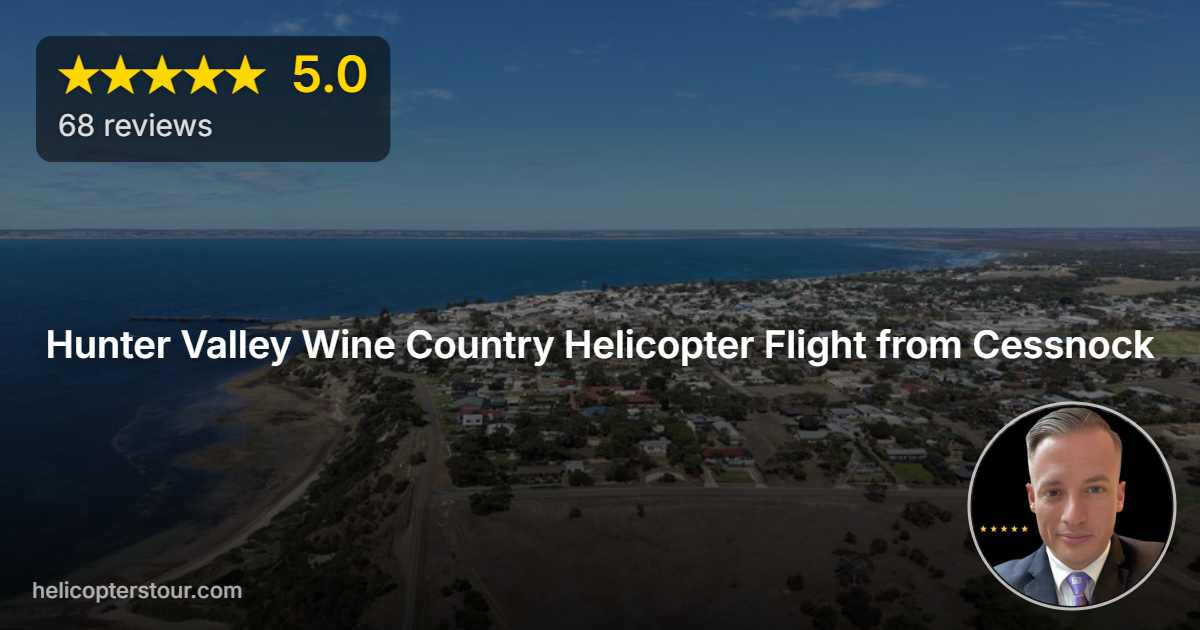 Discover the Hunter Valley Wine Country Helicopter Flight from Cessnock. Soar above stunning vineyards and rolling hills. Book your unforgettable aerial adventure today!