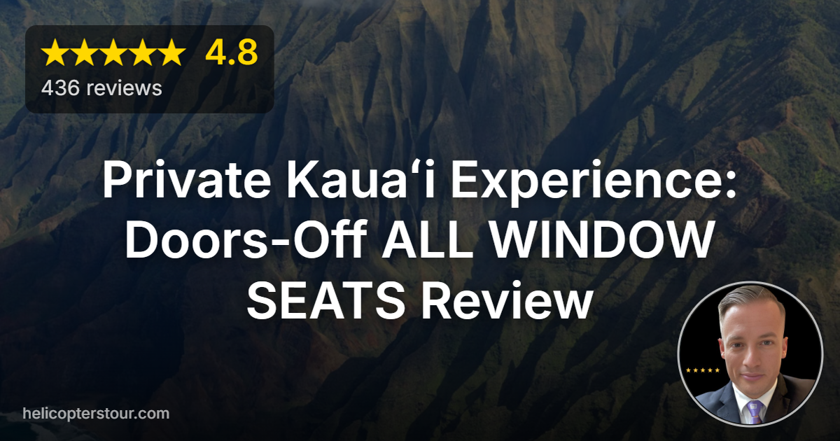 Discover our Private Kauaʻi Experience: Doors-Off ALL WINDOW SEATS review. Stunning aerial views, thrilling adventure, and unmatched photo opportunities await!