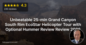Unbeatable 25-min Grand Canyon South Rim EcoStar Helicopter Tour with Optional Hummer Review Review 2026