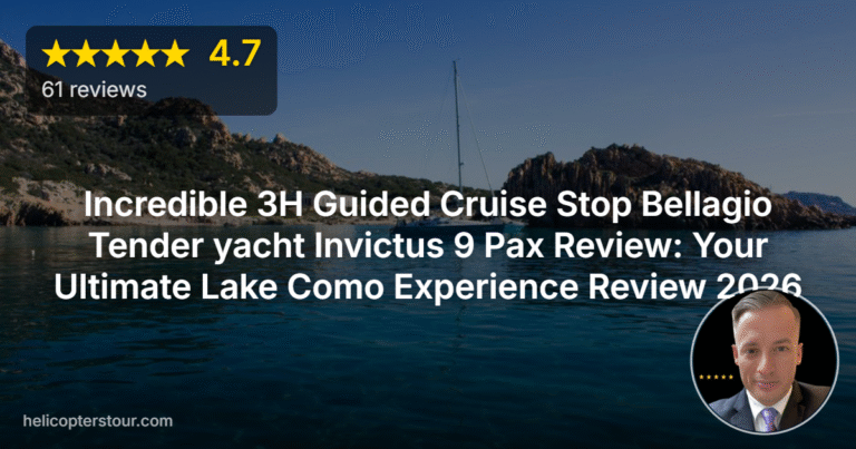 Incredible 3H Guided Cruise Stop Bellagio Tender yacht Invictus 9 Pax Review: Your Ultimate Lake Como Experience Review 2026