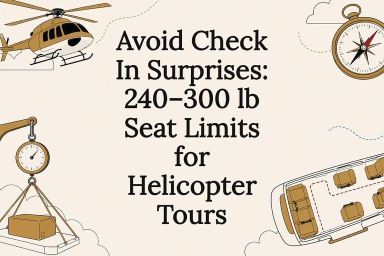 Avoid Check In Surprises: 240–300 lb Seat Limits for Helicopter Tours