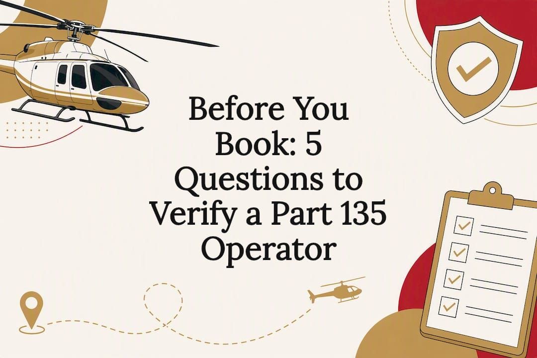 Part 135 operator verification title card