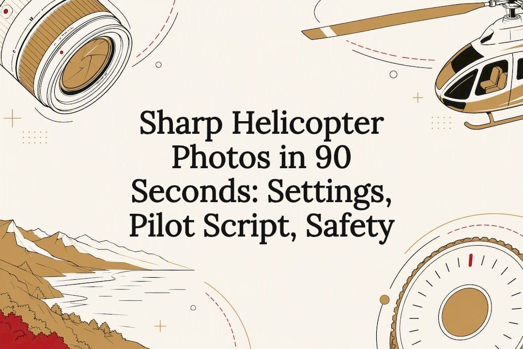 Decorative helicopter photography title card