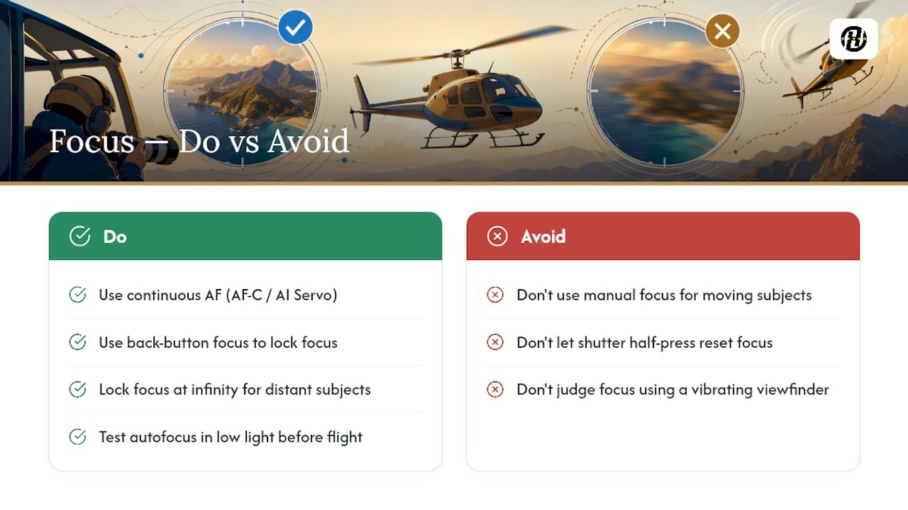 Manual Focus or Autofocus: What Works Best Aboard a Helicopter? — overview diagram