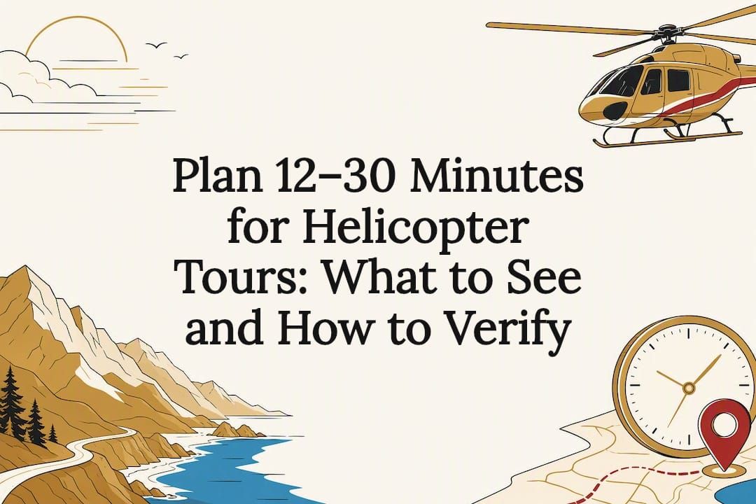 Helicopter tour duration title card