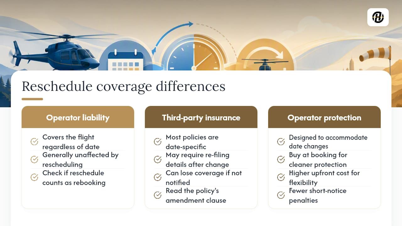 Does Rescheduling Affect Insurance Coverage or Liability? — overview diagram