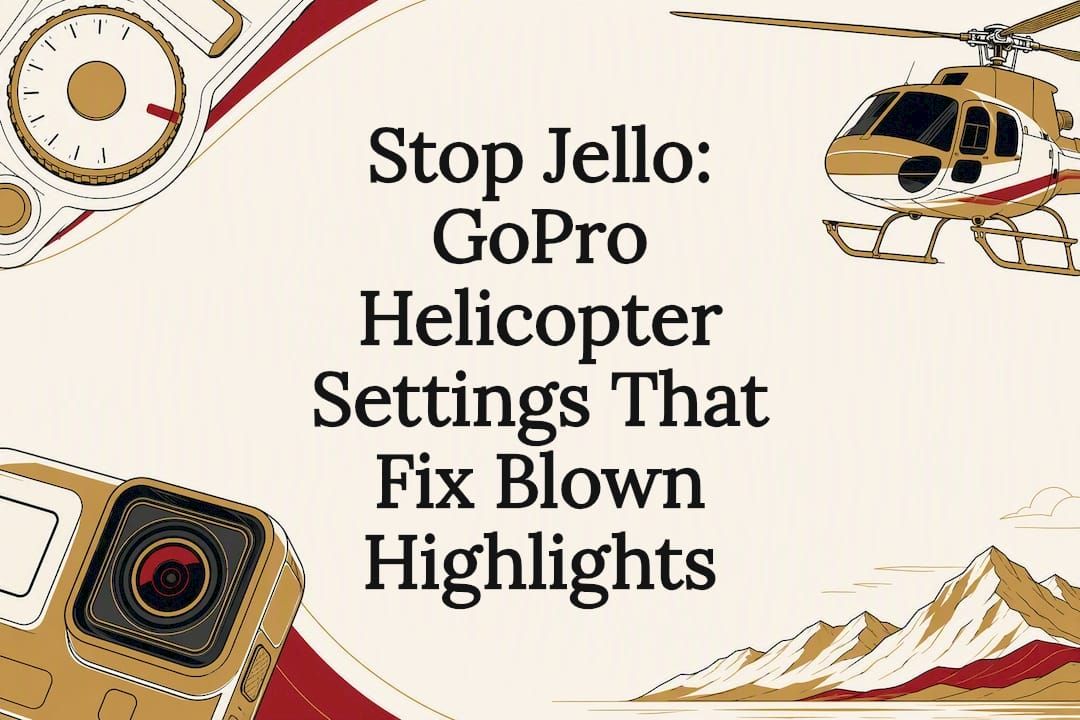 Decorative helicopter camera settings title card