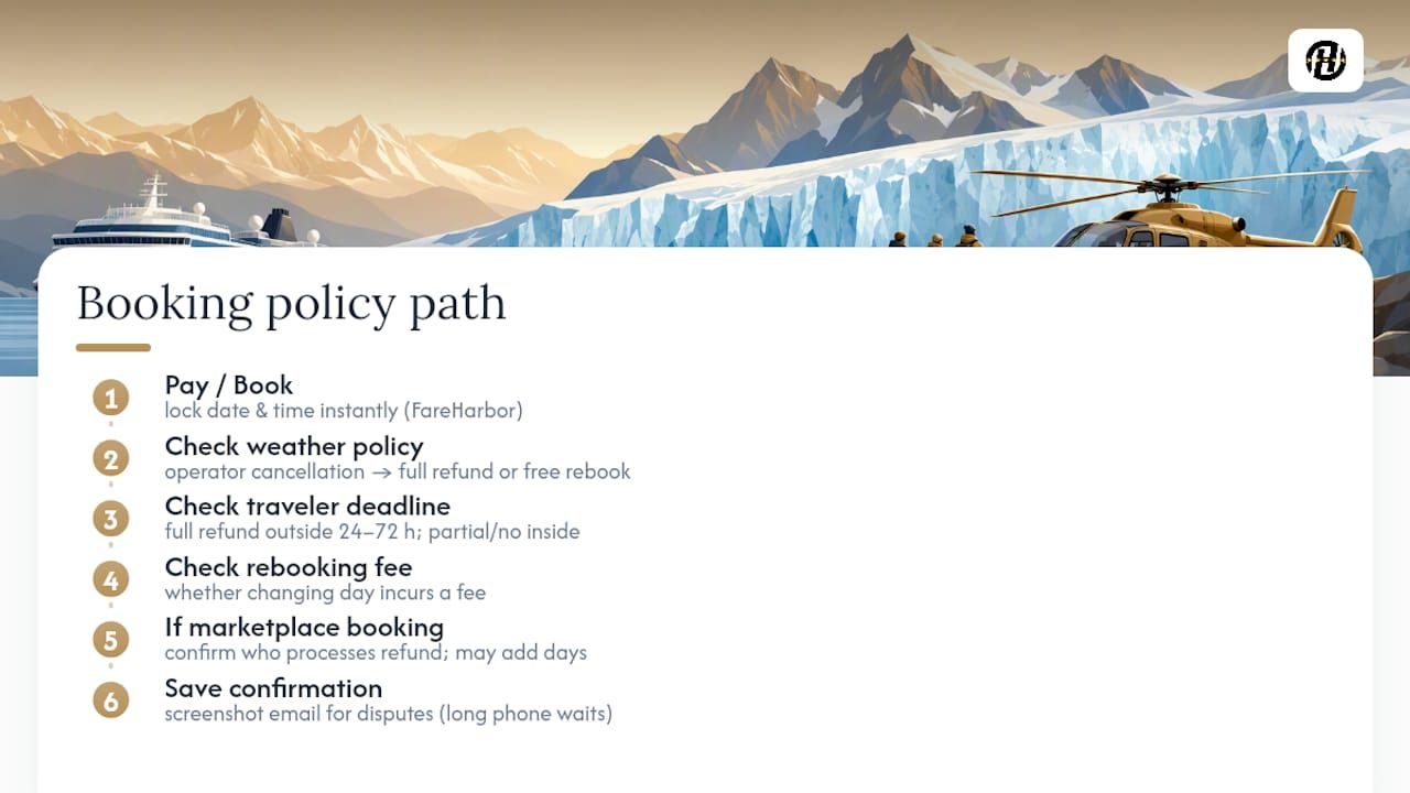 Tour cancellation policy decision timeline
