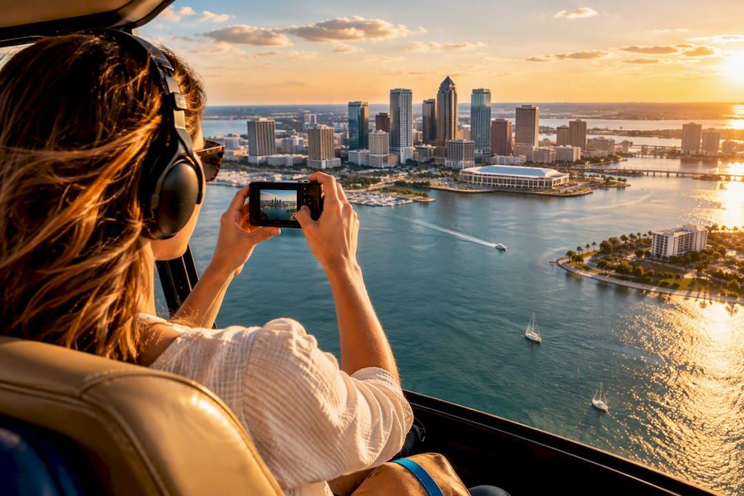 Tampa skyline and bay viewed from tour