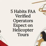Helicopter tour etiquette title card illustration