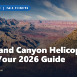 Layered rock cliffs and side canyons of the Grand Canyon, the scenery on a fall Grand Canyon helicopter tour